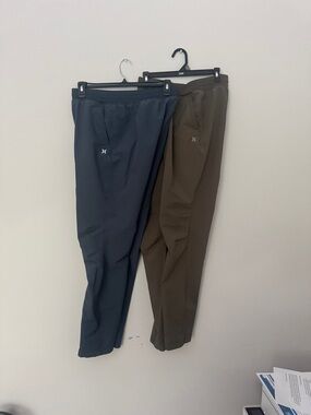 Hurley Men's Joggers in Gray and Brown